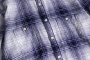“GAP” purple base ombre check flannel shirt