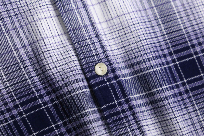 “GAP” purple base ombre check flannel shirt