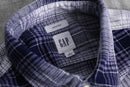 “GAP” purple base ombre check flannel shirt