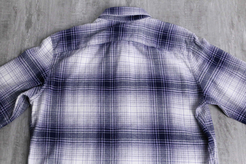 “GAP” purple base ombre check flannel shirt