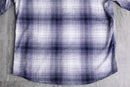 “GAP” purple base ombre check flannel shirt