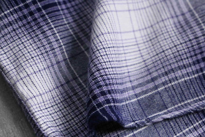 “GAP” purple base ombre check flannel shirt