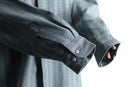design collar jacquard stripe shirt