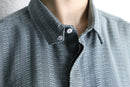 design collar jacquard stripe shirt