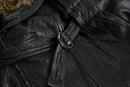 1990s marc buchanan pelle pelle double breast belted leather jacket