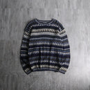 1990s geometric pattern acryl sweater