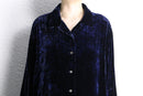 damask velour open collar shirt