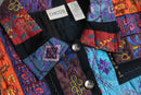 "chico's" embroidered sequin patchwork jacket