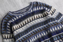 1990s geometric pattern acryl sweater