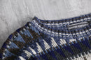 1990s geometric pattern acryl sweater