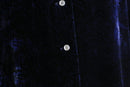 damask velour open collar shirt