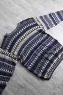 1990s geometric pattern acryl sweater