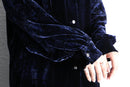 damask velour open collar shirt