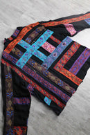 "chico's" embroidered sequin patchwork jacket
