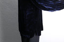 damask velour open collar shirt