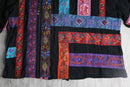 "chico's" embroidered sequin patchwork jacket