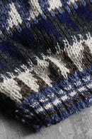 1990s geometric pattern acryl sweater