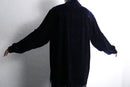 damask velour open collar shirt