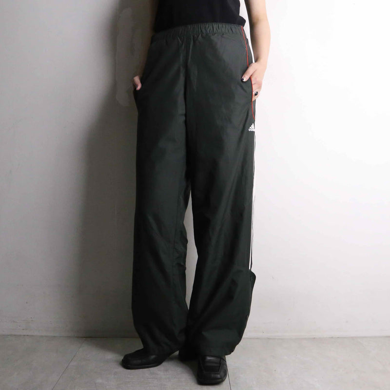 "adidas"black button detail track pants