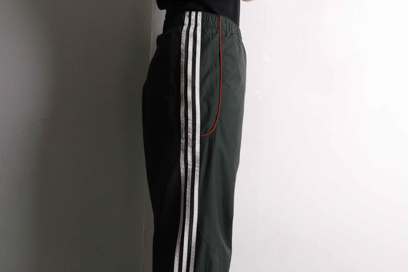 "adidas"black button detail track pants