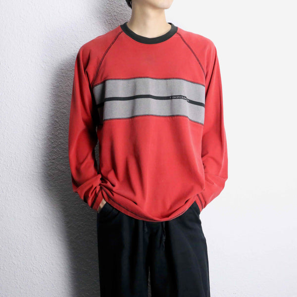 "Calvin Klein" rib less cotton sweat