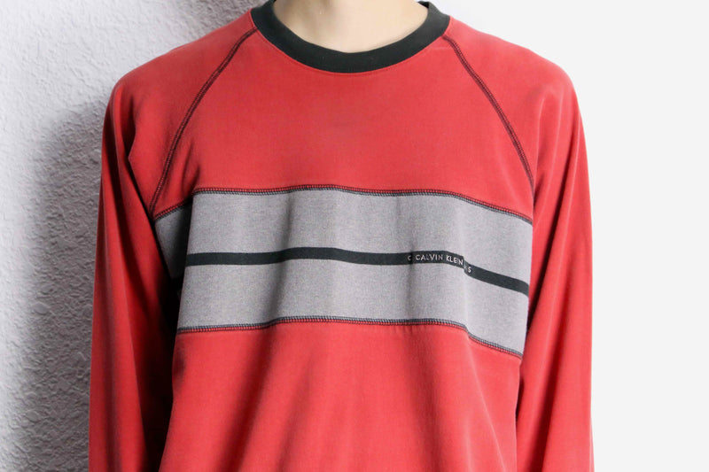 "Calvin Klein" rib less cotton sweat