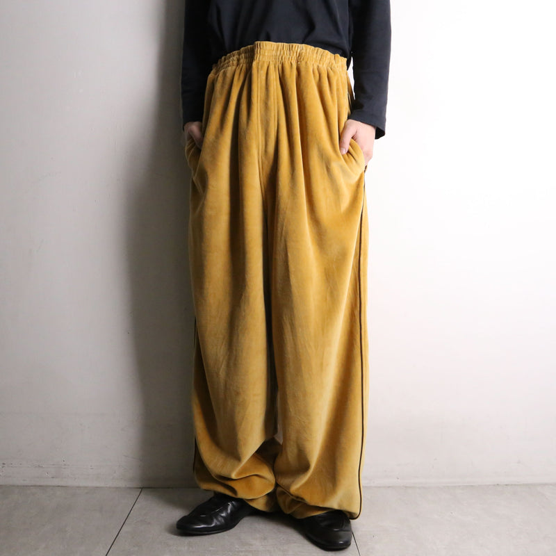 super wide velour easy pants