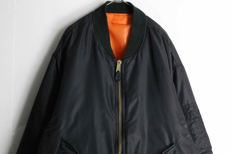 black&orange reversible MA-1 jacket