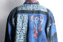 “GOOUCH” abstract patchwork linen shirt