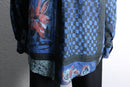 “GOOUCH” abstract patchwork linen shirt