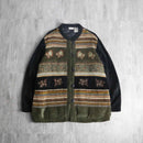 90s White stag emb switching jacket