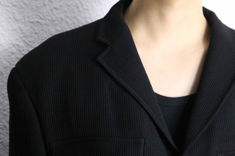 black pleats gimmick tailored jacket