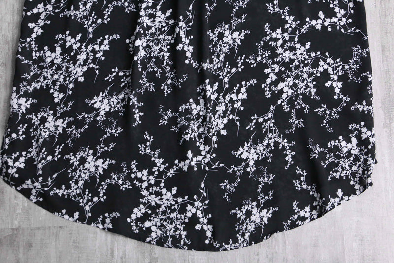 梅 motif design sheer shirt