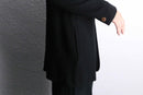 black pleats gimmick tailored jacket