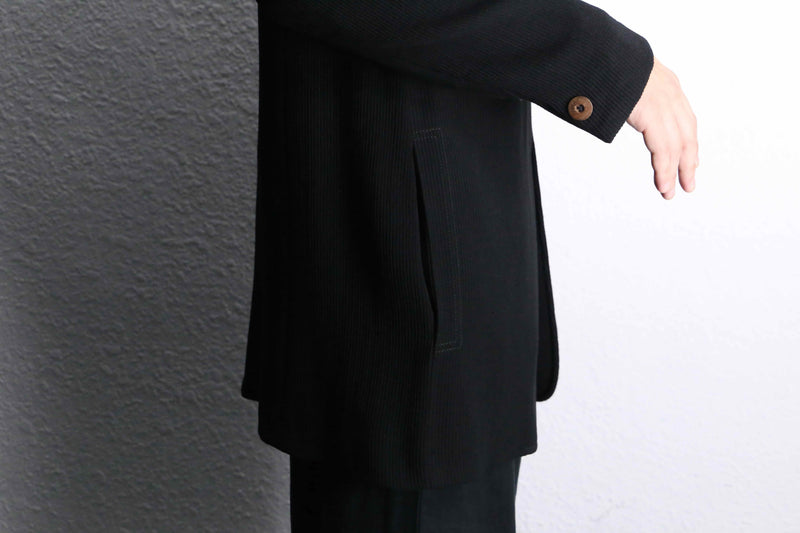 black pleats gimmick tailored jacket