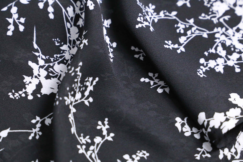梅 motif design sheer shirt