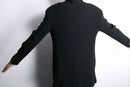 black pleats gimmick tailored jacket