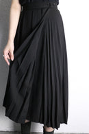 pleats switch wrap middle skirt