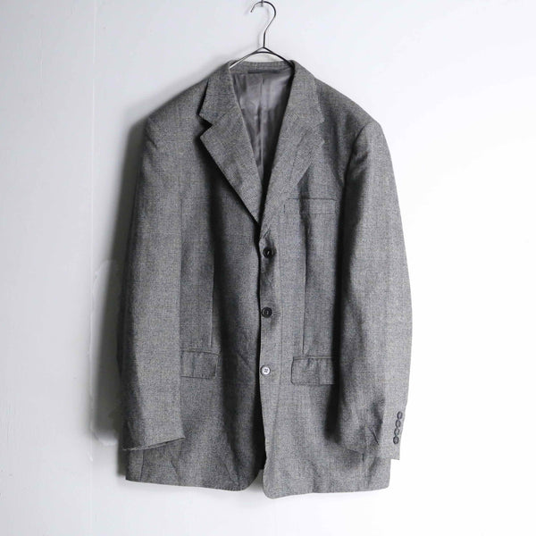 “YSL” glen check pattern 3B tailored jacket