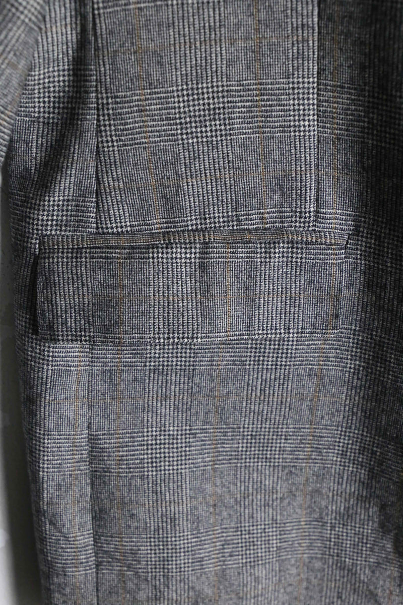 “YSL” glen check pattern 3B tailored jacket