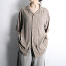 washable silk open collar s/s shirts
