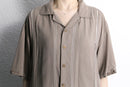 washable silk open collar s/s shirts