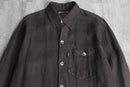 dark brown linen shirt jacket