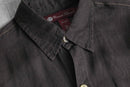 dark brown linen shirt jacket