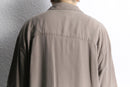 washable silk open collar s/s shirts