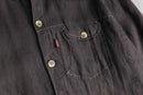 dark brown linen shirt jacket