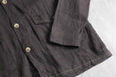 dark brown linen shirt jacket