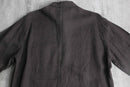 dark brown linen shirt jacket