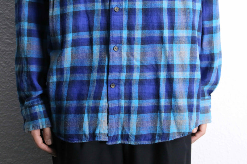 "St John's Bay" blue tone ombre check flannel shirt
