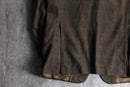 "BURBERRY" suede elbow patch tweed tailored jacket.